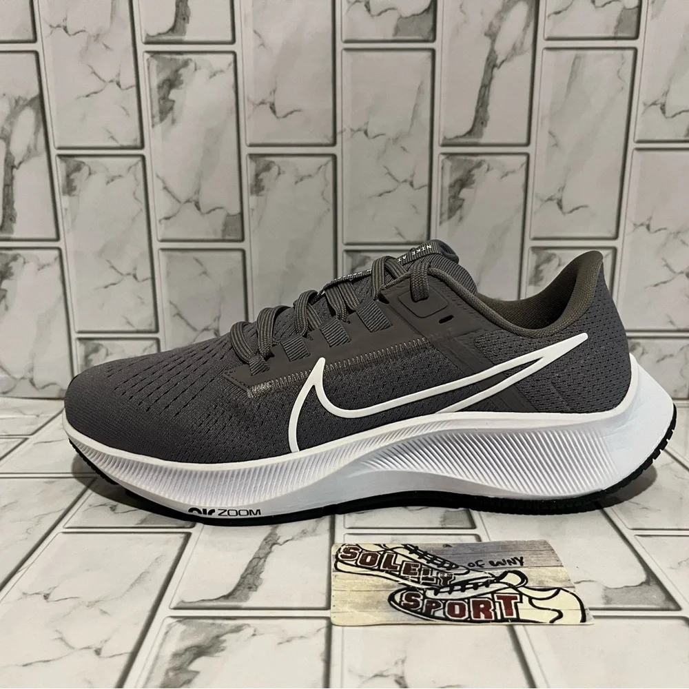 New Nike Air Zoom Pegasus 38 Grey White Running Training Gym Shoes Workout Women